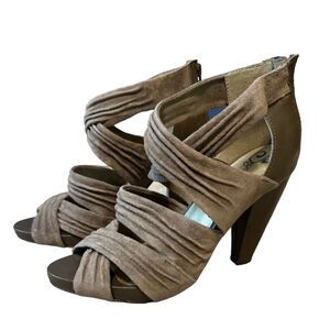 Anthropologie Seychelles Suede Strappy Open Toe Sandals